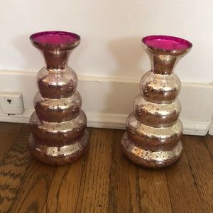 Mercury glass vases